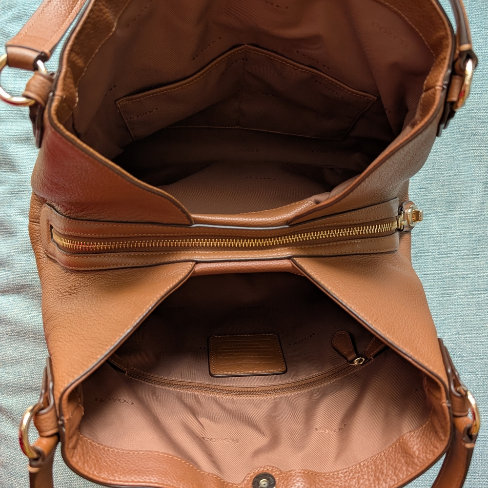 Coach Tan Leather Women's Bag - Picture 7 of 12